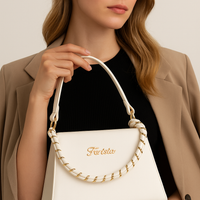 Ferisia Luxe Arc Handbag – Pearl White Edition